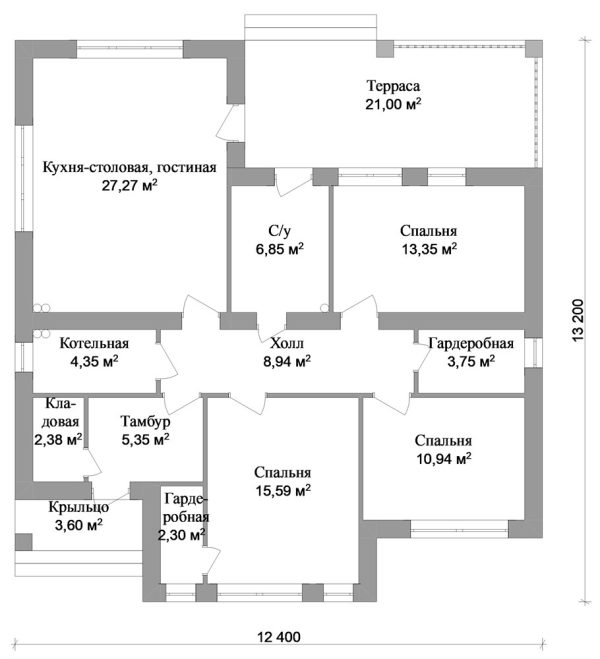 16. Проект дома B-314 Екстерьер Проект дома B-314 - фото 16