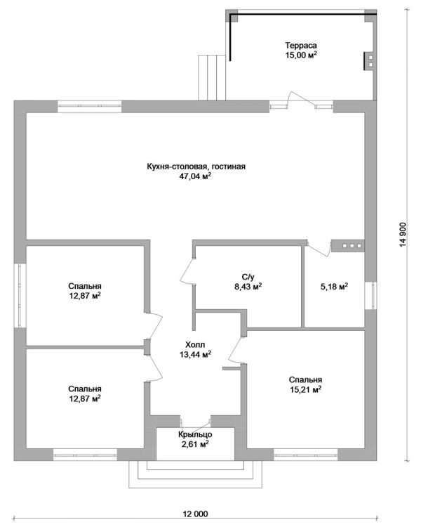 4. Проект дома B-315 Екстерьер Проект дома B-315 - фото 4