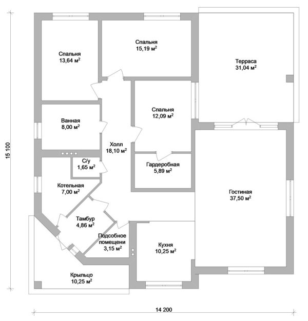11. Проект дома C-007 Екстерьер Проект дома C-007 - фото 11