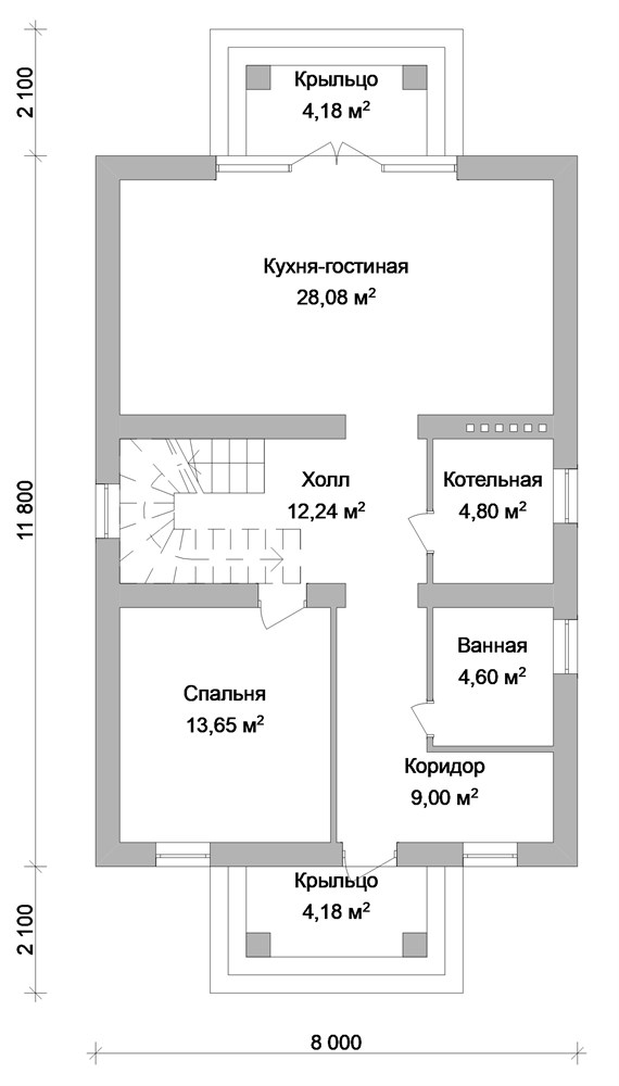 10. Проект дома C-017 Екстерьер Проект дома C-017 - фото 10