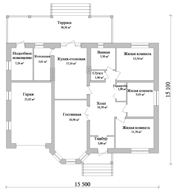 20. Проект дома C-019 Екстерьер Проект дома C-019 - фото 20