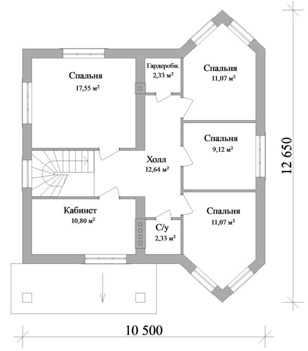 16. Проект дома C-021 Екстерьер Проект дома C-021 - фото 16
