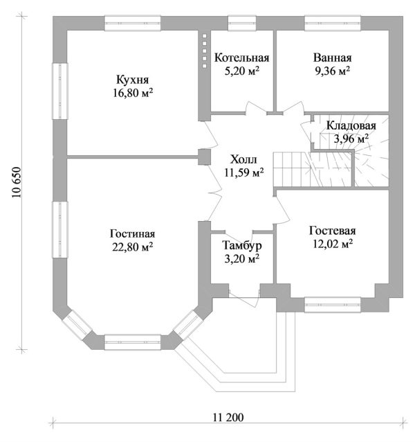 6. Проект дома C-022 Екстерьер Проект дома C-022 - фото 6