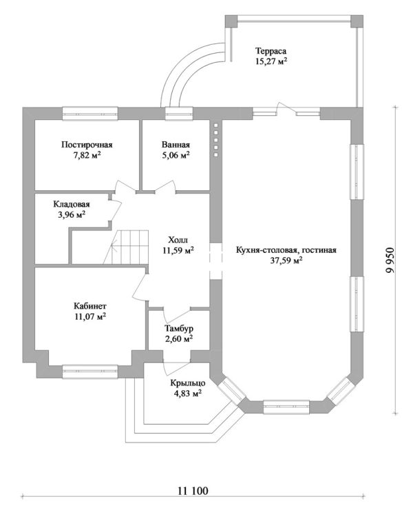 17. Проект дома C-024 Екстерьер Проект дома C-024 - фото 17