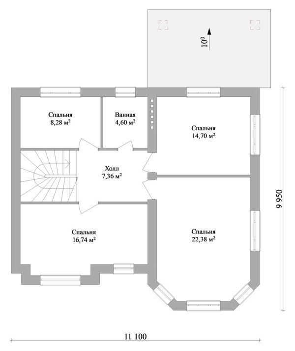 19. Проект дома C-024 Екстерьер Проект дома C-024 - фото 19