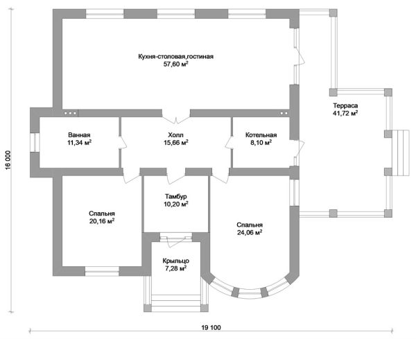 16. Проект дома C-032 Екстерьер Проект дома C-032 - фото 16