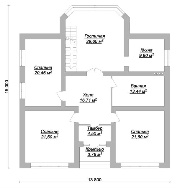 10. Проект дома C-033 Екстерьер Проект дома C-033 - фото 10