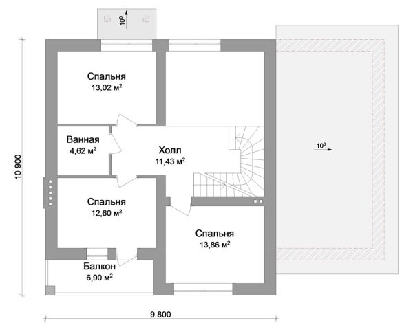 3. Проект дома C-035 Екстерьер Проект дома C-035 - фото 3
