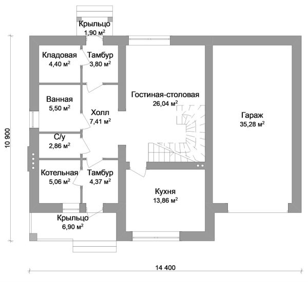 8. Проект дома C-035 Екстерьер Проект дома C-035 - фото 8