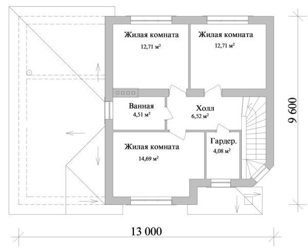 4. Проект дома C-037 Екстерьер Проект дома C-037 - фото 4