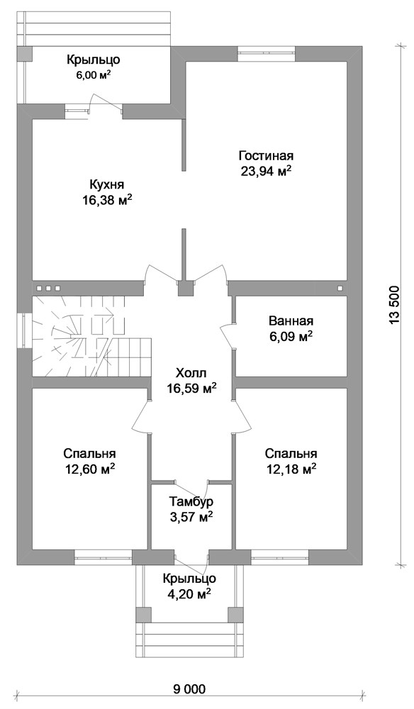 3. Проект дома C-039 Екстерьер Проект дома C-039 - фото 3