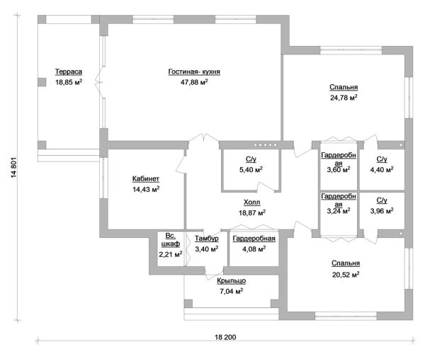 8. Проект дома C-041 Екстерьер Проект дома C-041 - фото 8