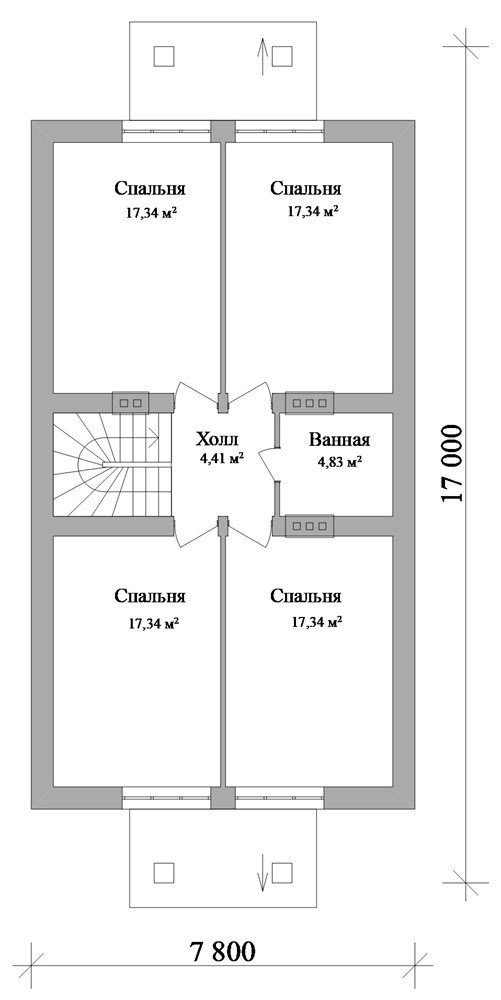 11. Проект дома C-043 Екстерьер Проект дома C-043 - фото 11