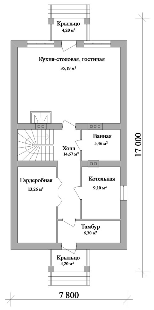 14. Проект дома C-043 Екстерьер Проект дома C-043 - фото 14