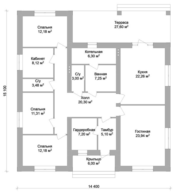 10. Проект дома C-045 Екстерьер Проект дома C-045 - фото 10