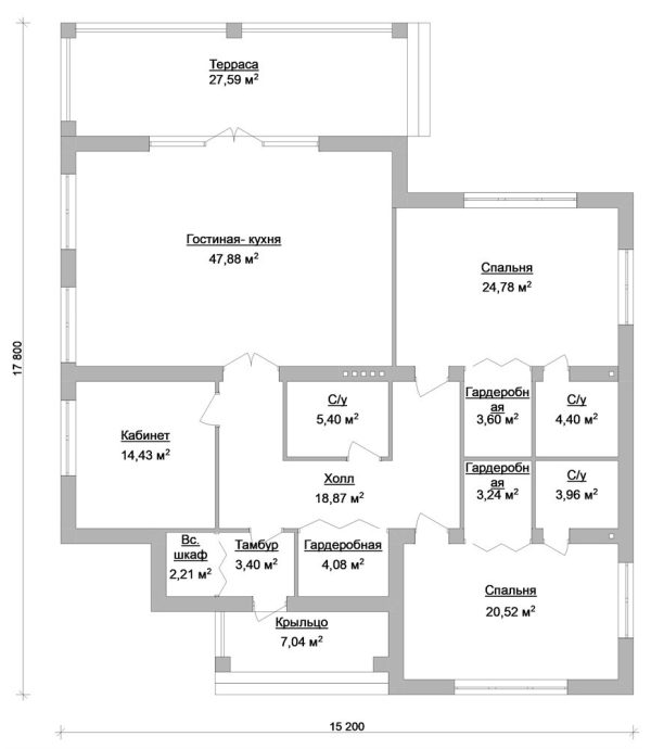 8. Проект дома C-054 Екстерьер Проект дома C-054 - фото 8