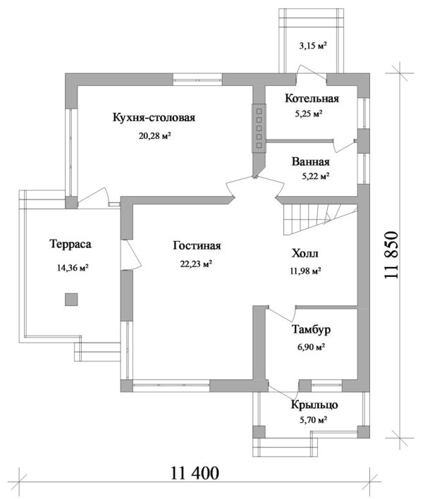 15. Проект дома C-055 Екстерьер Проект дома C-055 - фото 15