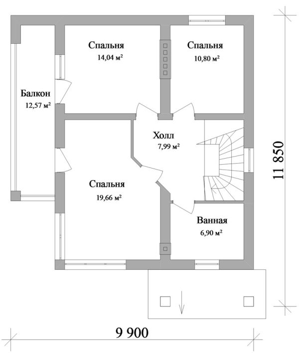 21. Проект дома C-055 Екстерьер Проект дома C-055 - фото 21