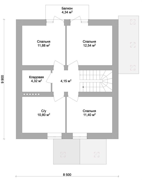 15. Проект дома C-057 Екстерьер Проект дома C-057 - фото 15