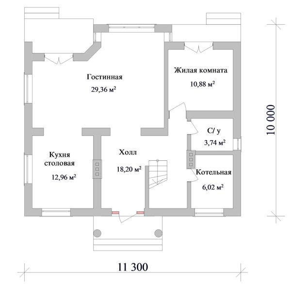 10. Проект дома C-068 Екстерьер Проект дома C-068 - фото 10