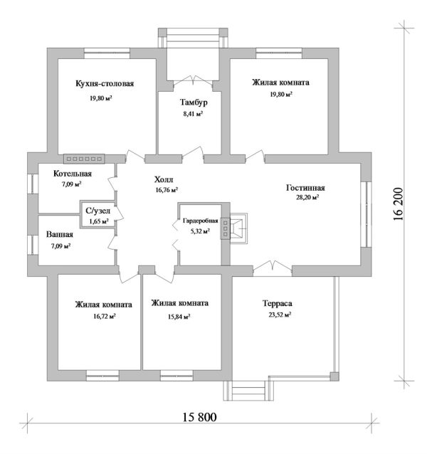 6. Проект дома C-094 Екстерьер Проект дома C-094 - фото 6