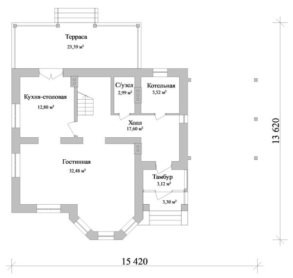 4. Проект дома C-098 Екстерьер Проект дома C-098 - фото 4