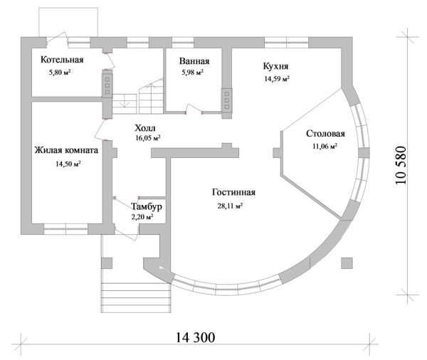 5. Проект дома C-101 Екстерьер Проект дома C-101 - фото 5