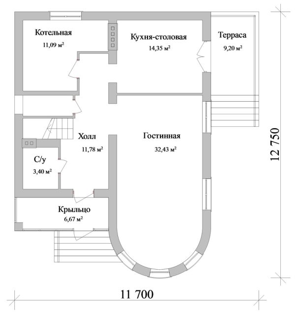 5. Проект дома C-113 Екстерьер Проект дома C-113 - фото 5