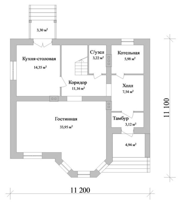 7. Проект дома C-115 Екстерьер Проект дома C-115 - фото 7