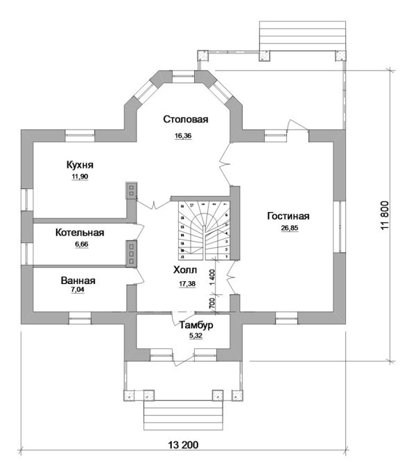 4. Проект дома C-133 Екстерьер Проект дома C-133 - фото 4
