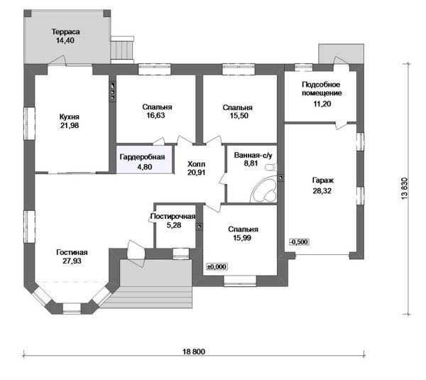5. Проект дома C-184 Екстерьер Проект дома C-184 - фото 5