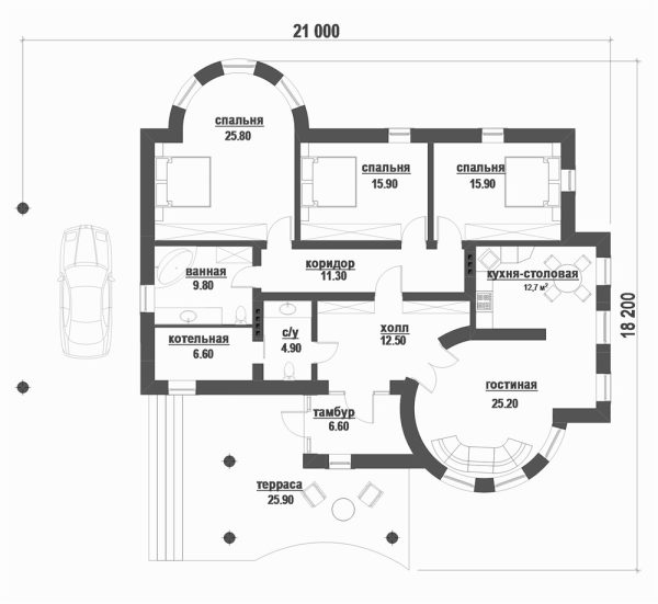 13. Проект дома C-188 Екстерьер Проект дома C-188 - фото 13