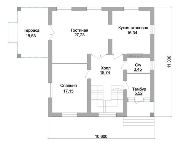 12. Проект дома C-202 Екстерьер Проект дома C-202 - фото 12