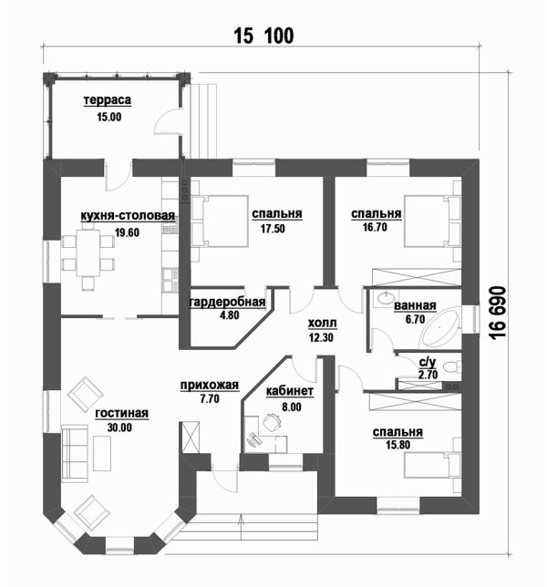10. Проект дома C-210 Екстерьер Проект дома C-210 - фото 10