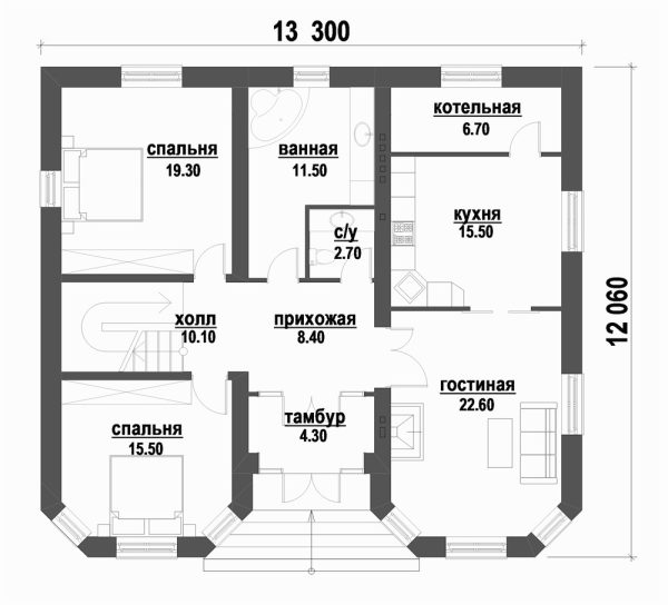 7. Проект дома C-215 Екстерьер Проект дома C-215 - фото 7