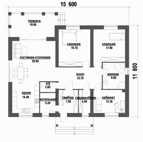 9. Проект дома C-219 Екстерьер Проект дома C-219 - фото 9