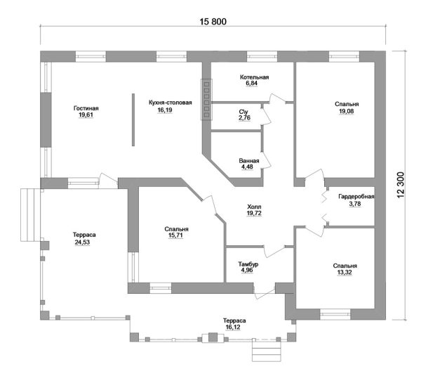 12. Проект дома C-223 Екстерьер Проект дома C-223 - фото 12