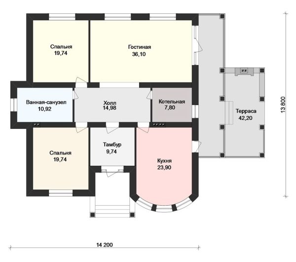 5. Проект дома C-225 Екстерьер Проект дома C-225 - фото 5