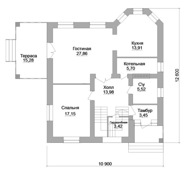 10. Проект дома C-227 Екстерьер Проект дома C-227 - фото 10