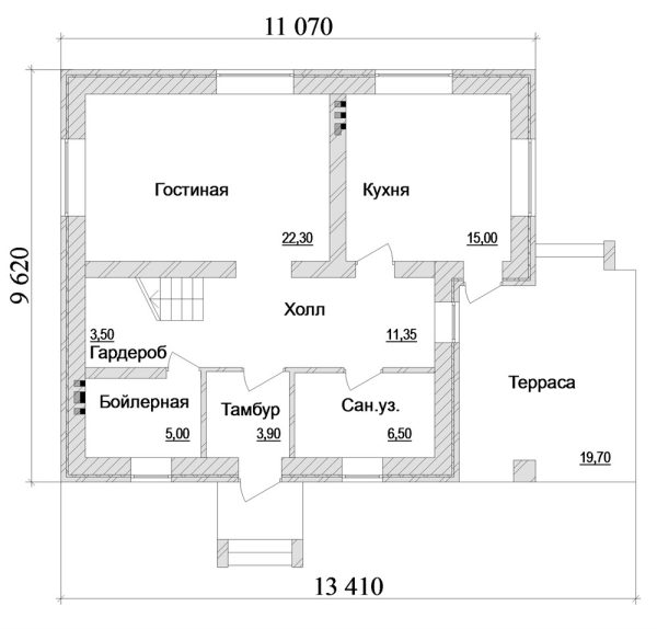 4. Проект дома C-235 Екстерьер Проект дома C-235 - фото 4