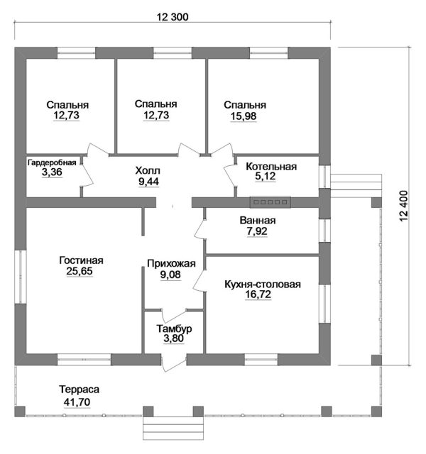 6. Проект дома C-238 Екстерьер Проект дома C-238 - фото 6