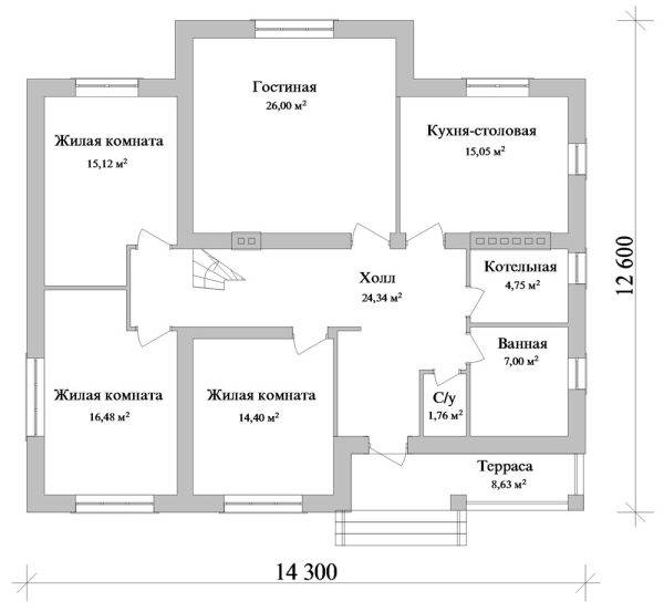 8. Проект дома C-241 Екстерьер Проект дома C-241 - фото 8