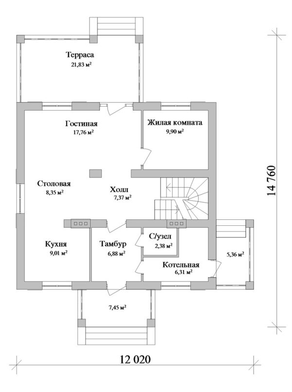 16. Проект дома C-242 Екстерьер Проект дома C-242 - фото 16