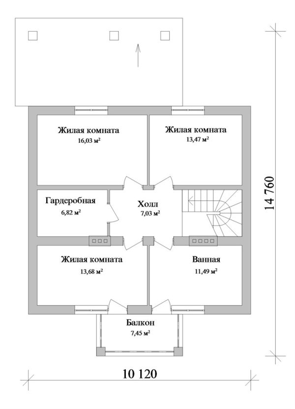 18. Проект дома C-242 Екстерьер Проект дома C-242 - фото 18