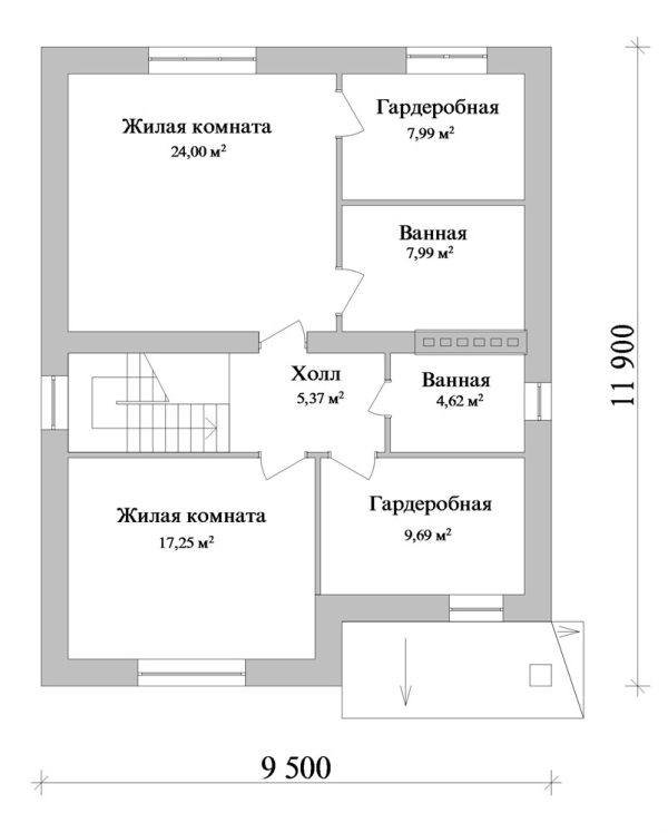 2. Проект дома C-246 Екстерьер Проект дома C-246 - фото 2