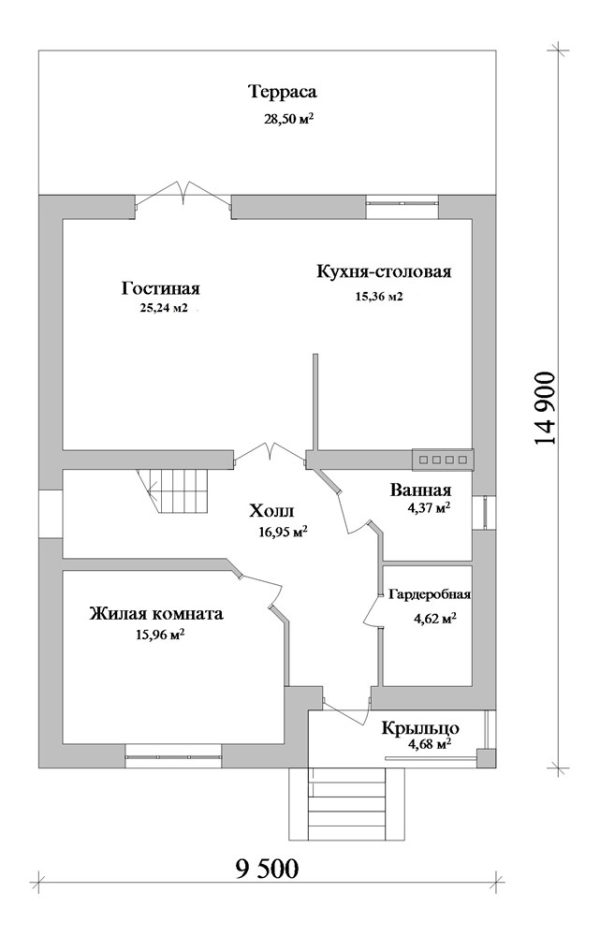 15. Проект дома C-246 Екстерьер Проект дома C-246 - фото 15