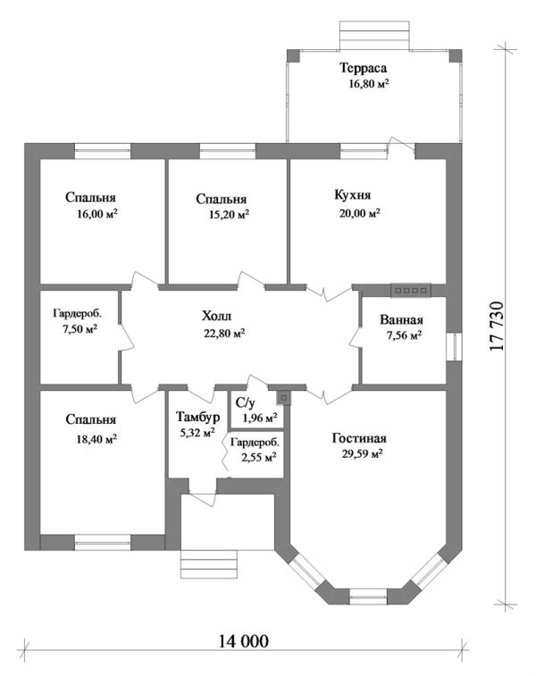 7. Проект дома C-252 Екстерьер Проект дома C-252 - фото 7