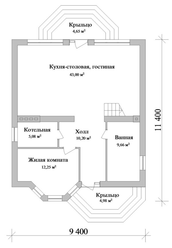 21. Проект дома C-254 Екстерьер Проект дома C-254 - фото 21