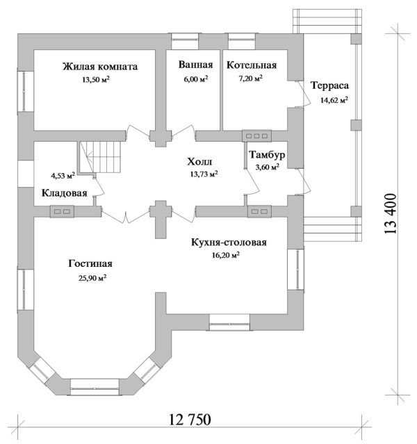 16. Проект дома C-256 Екстерьер Проект дома C-256 - фото 16