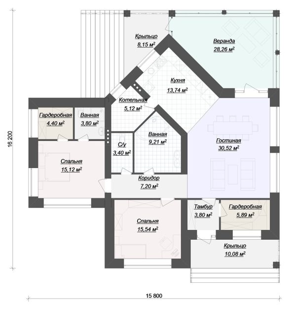 22. Проект дома C-259 Екстерьер Проект дома C-259 - фото 22